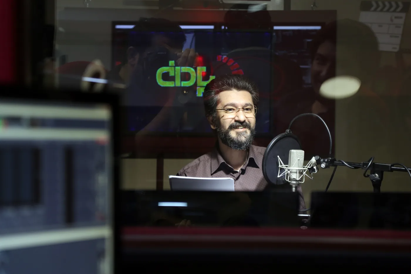Amir-Hossein Modarres, Iranian voice actor, dubber, presenter, actor, and singer, recording at the Padan Recording Studio. This photograph was taken on March 7, 2018. What New York buyers check in a narrator demo